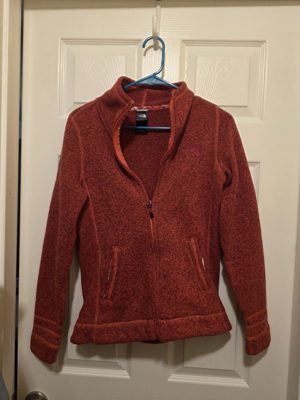 The North Face Women’s Russet Orange Full-Zip Fleece Utility Jacket
